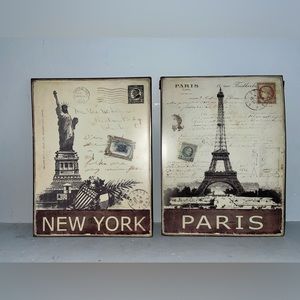 New York and Paris retro signs